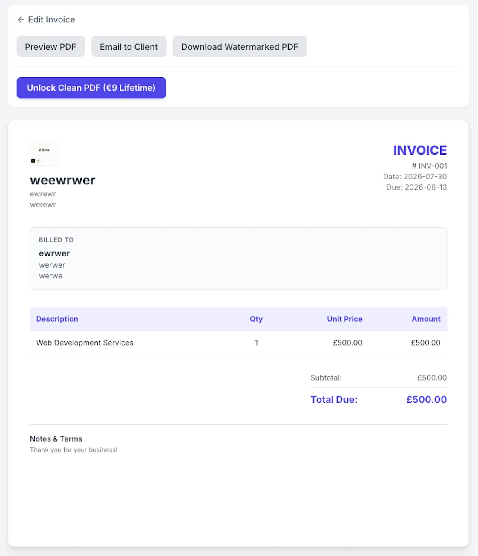 InvoiceFast screenshot 3