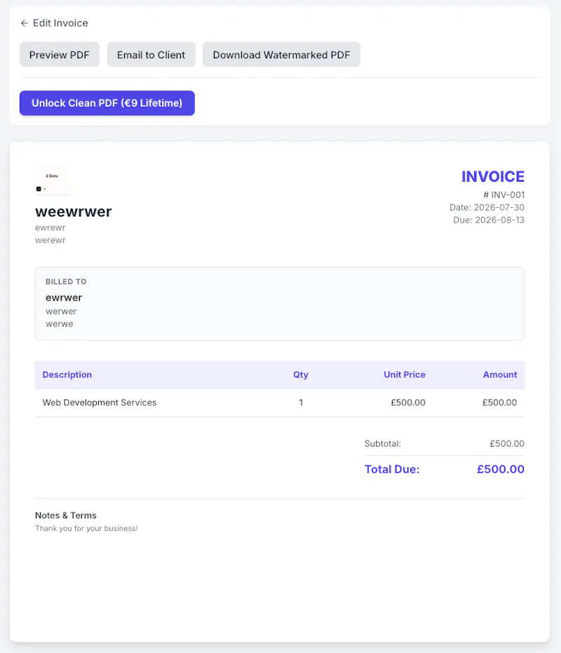 InvoiceFast screenshot 3