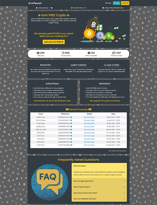 Autofaucet Script - Ultimate Crypto Auto Faucet System! медиа 1