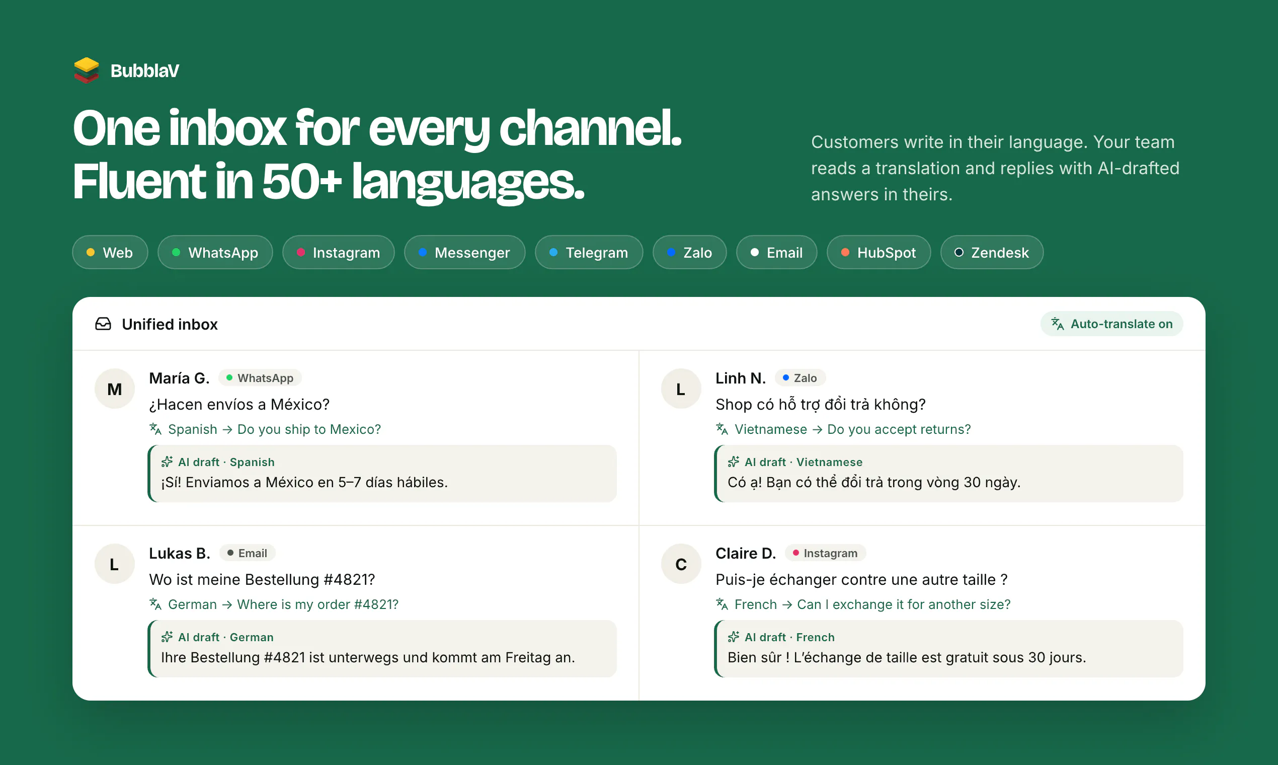 BubblaV AI Chatbot gallery image