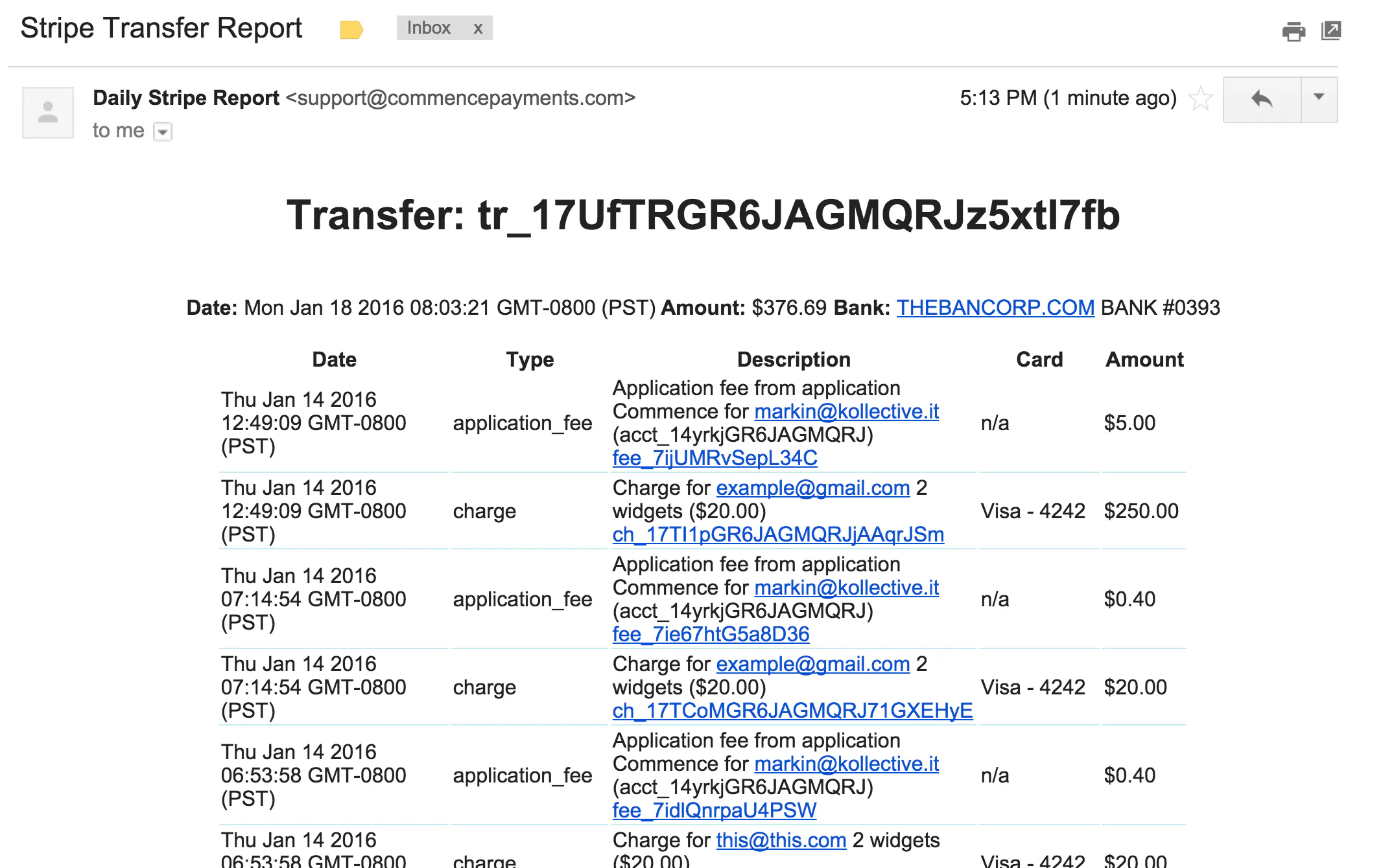 Daily Stripe Report