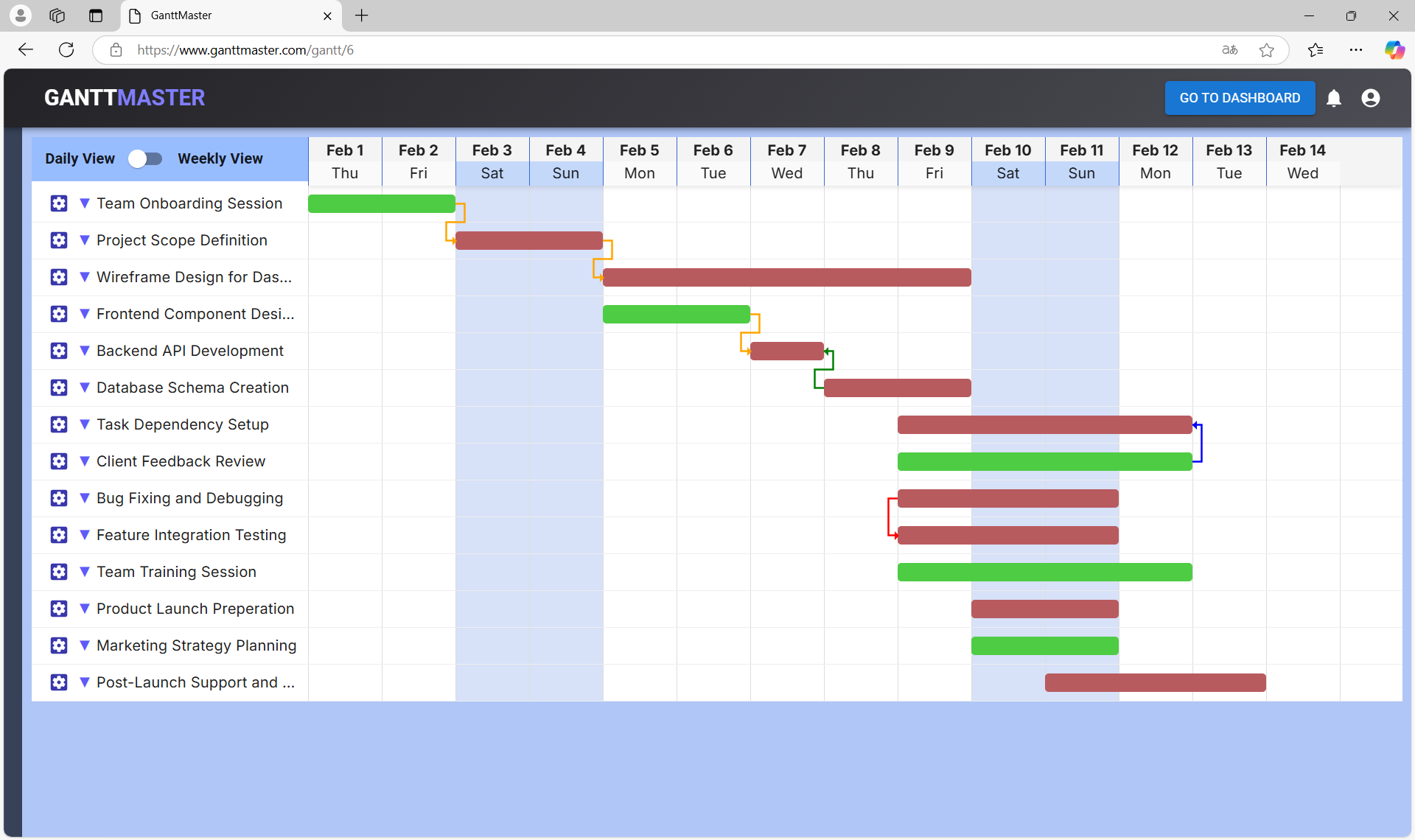 GanttMaster.com - Dinamik Gantt grafikleri ile verimli proje yönetimi. medya 5