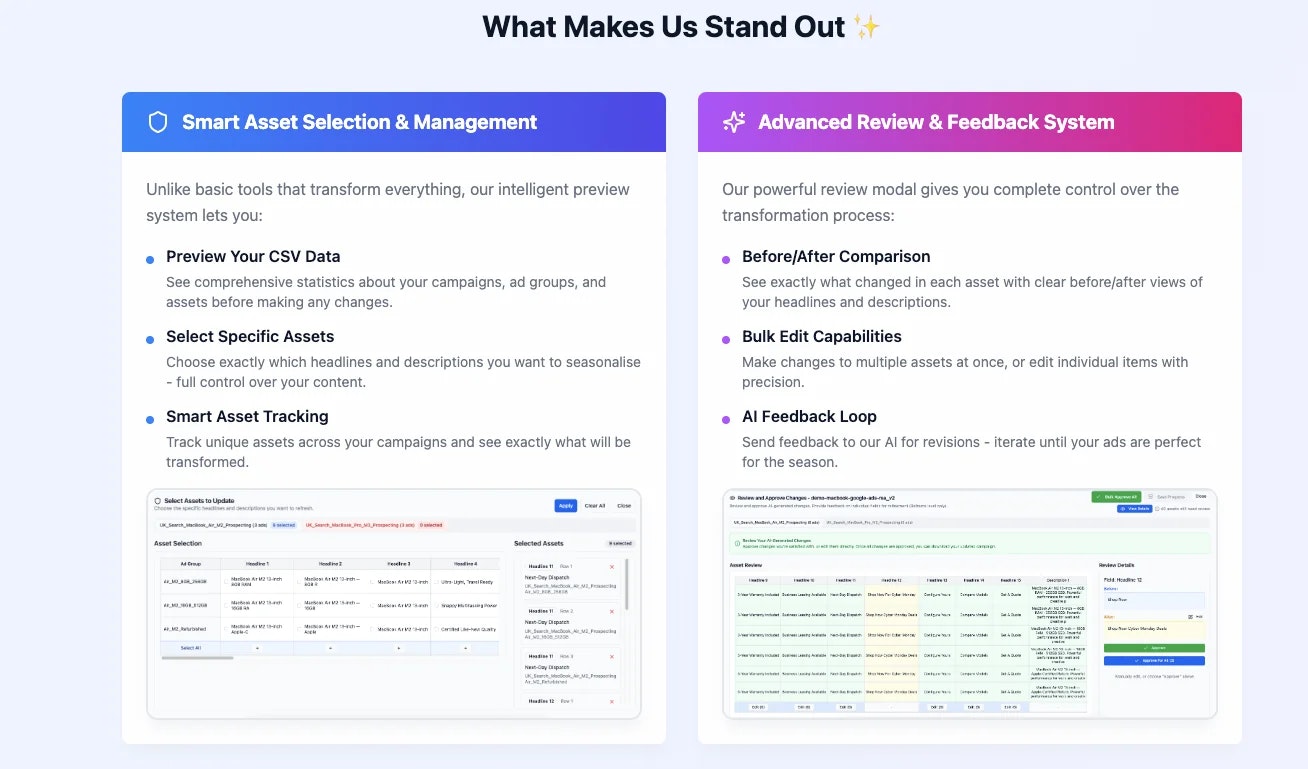 Google Ads RSA Seasonaliser - Screenshot 2 preview