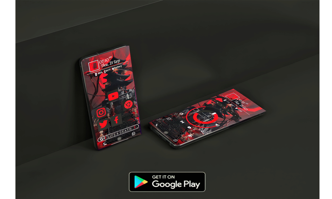 Scarlet Theme for KLWP media 2