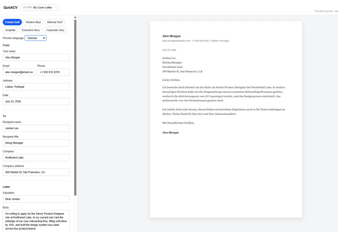Quick CV gallery image
