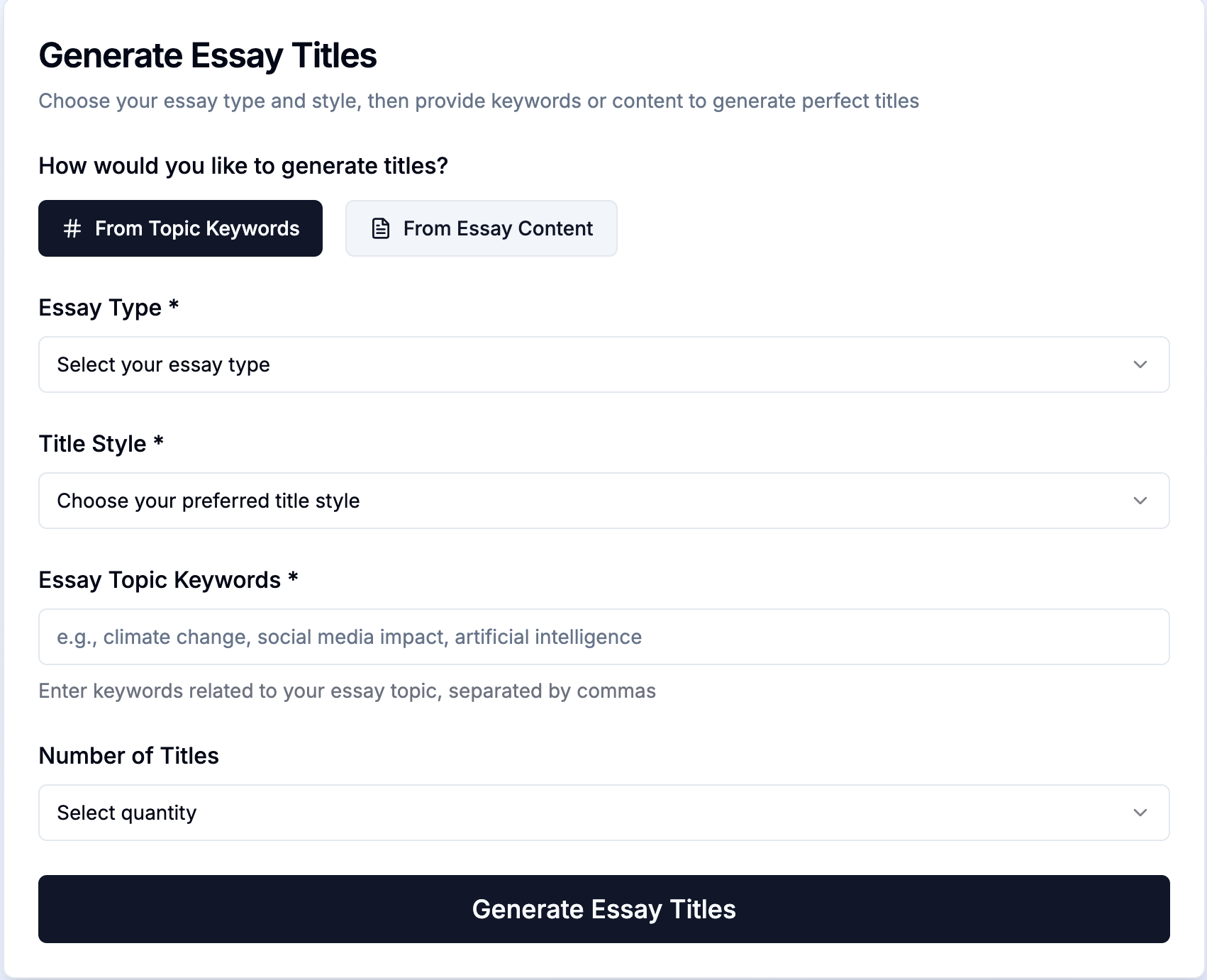 Essay Title Generator gallery image