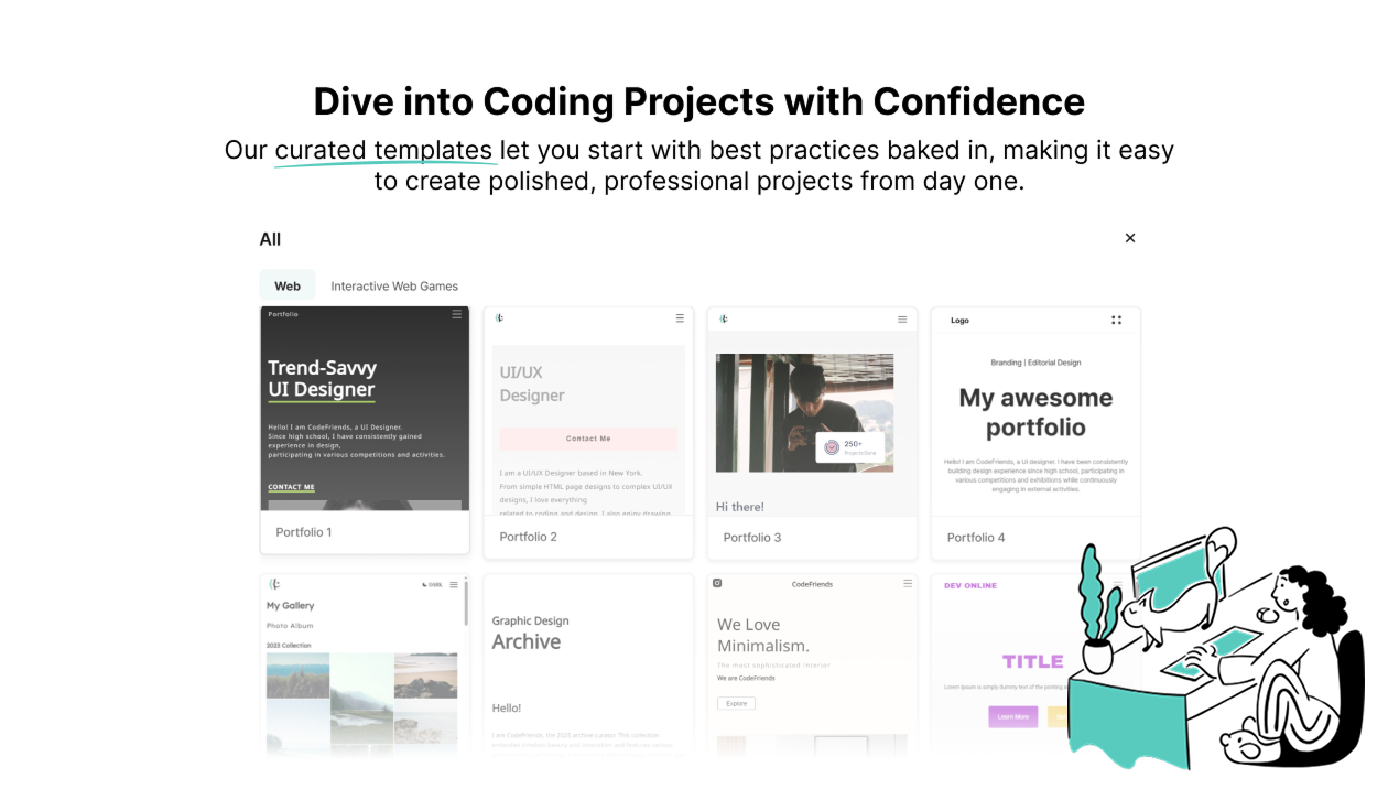 Mídia 7 de Codefriends |Plataforma de aprendizado - Aprenda codificação e IA, simplesmente.