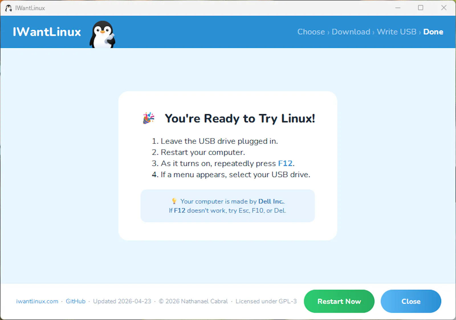 IWantLinux screenshot 2
