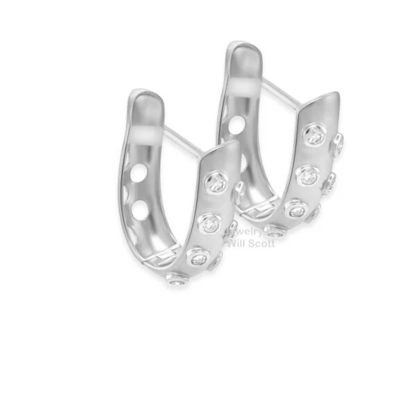 10k white gold diamond earring online