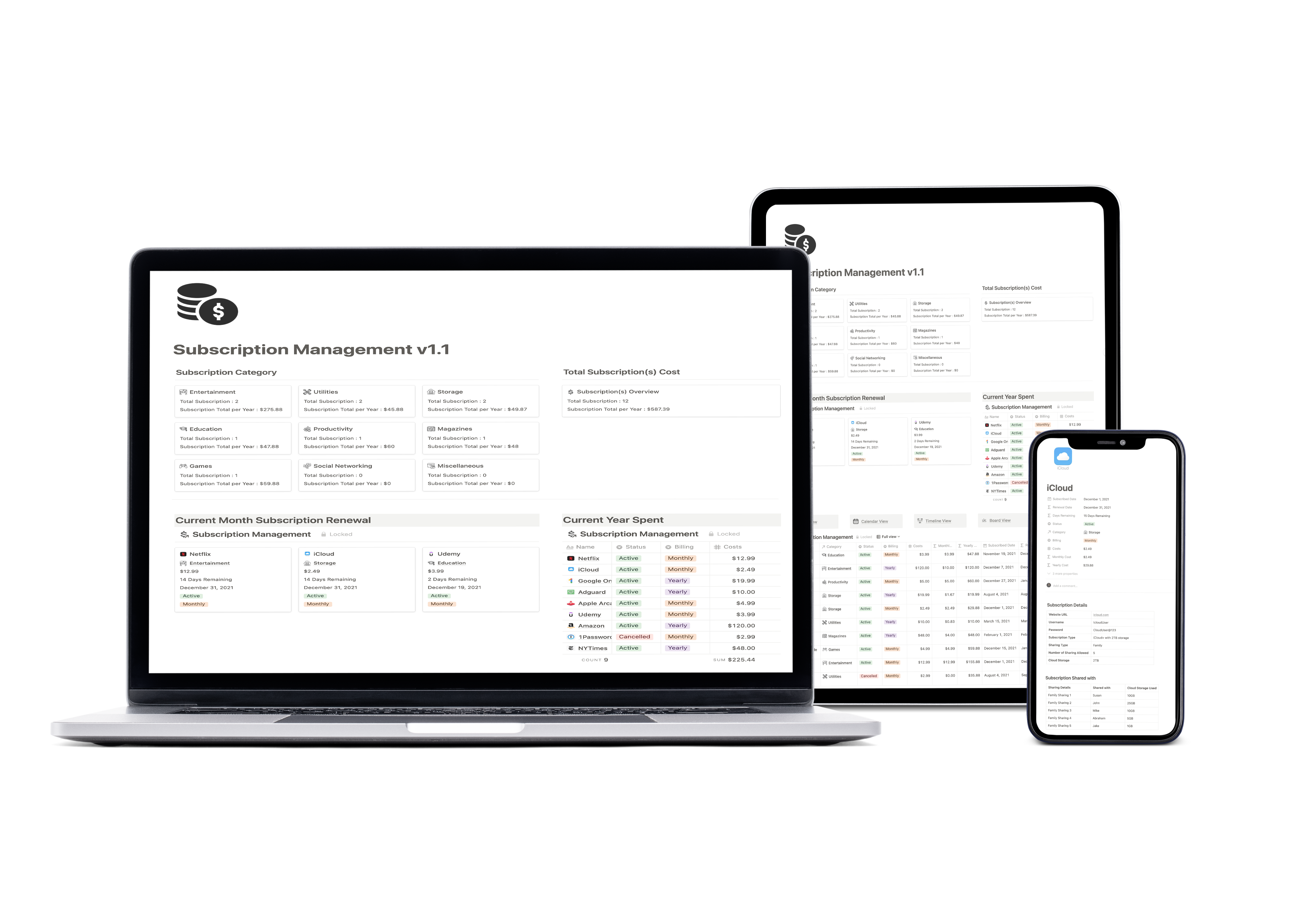 Notion Subscription Management gallery image