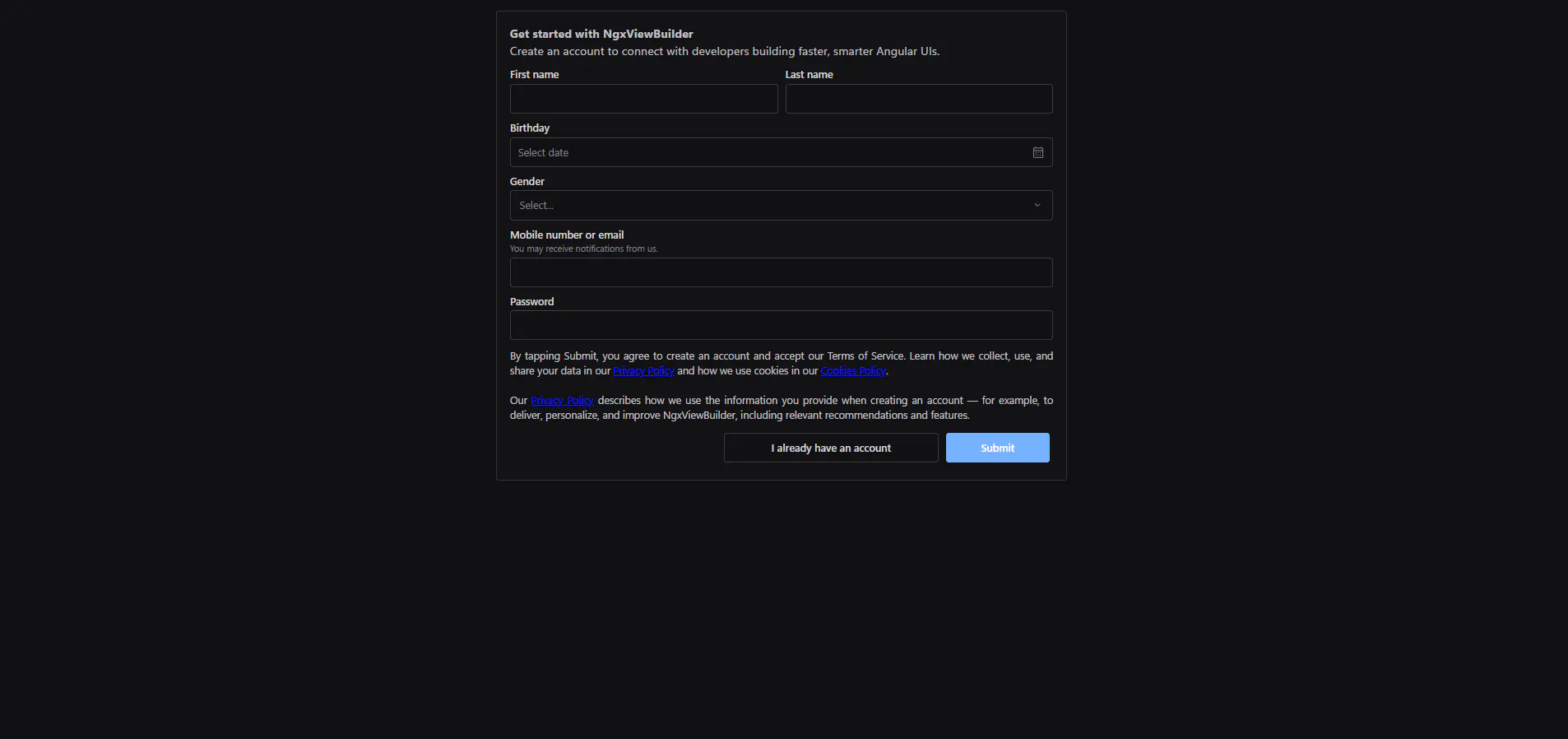 NGX View Builder (Beta) gallery image