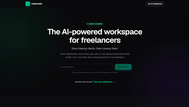  FreelanceOS screenshot 1