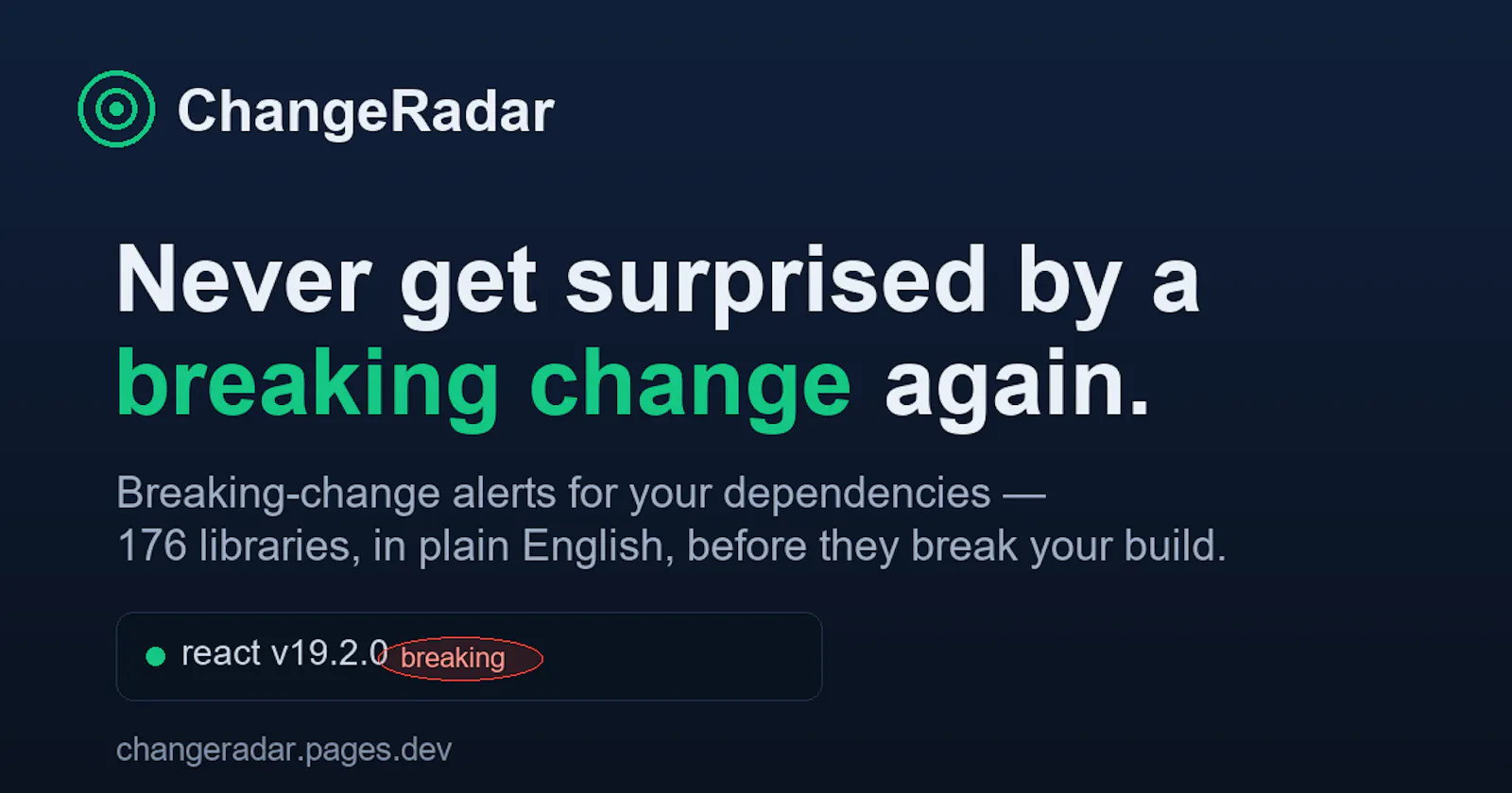 ChangeRadar screenshot 1