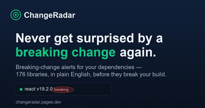 ChangeRadar screenshot 1