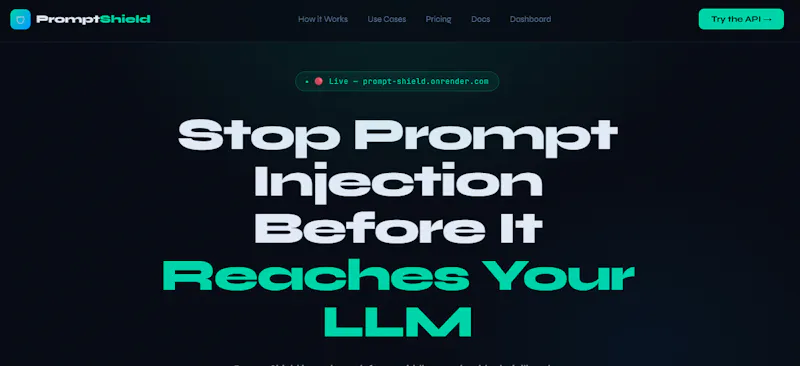 PromptShield LLMPrompt Injection Defense screenshot 3