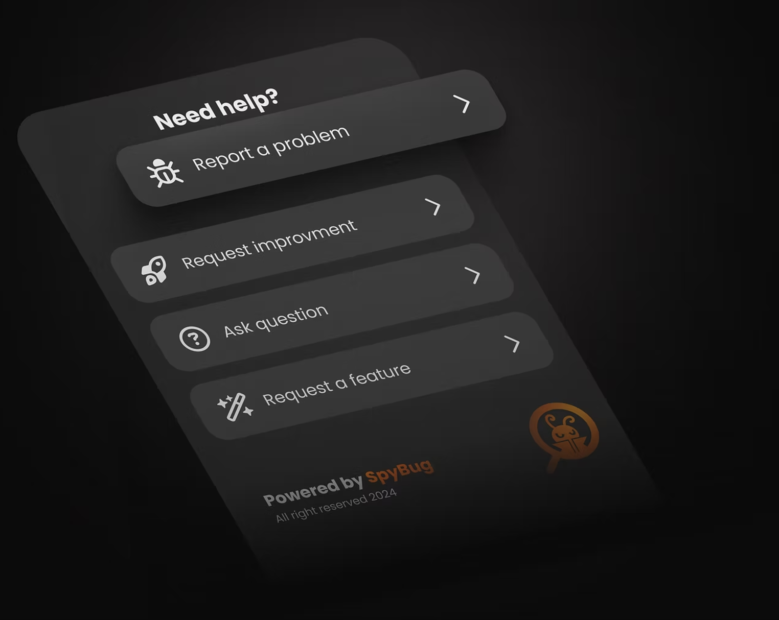 Media Spybug - Perkhidmatan laporan bug minimalis 1