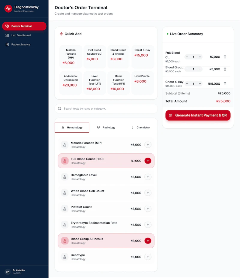 DiagnosticsPay screenshot 1