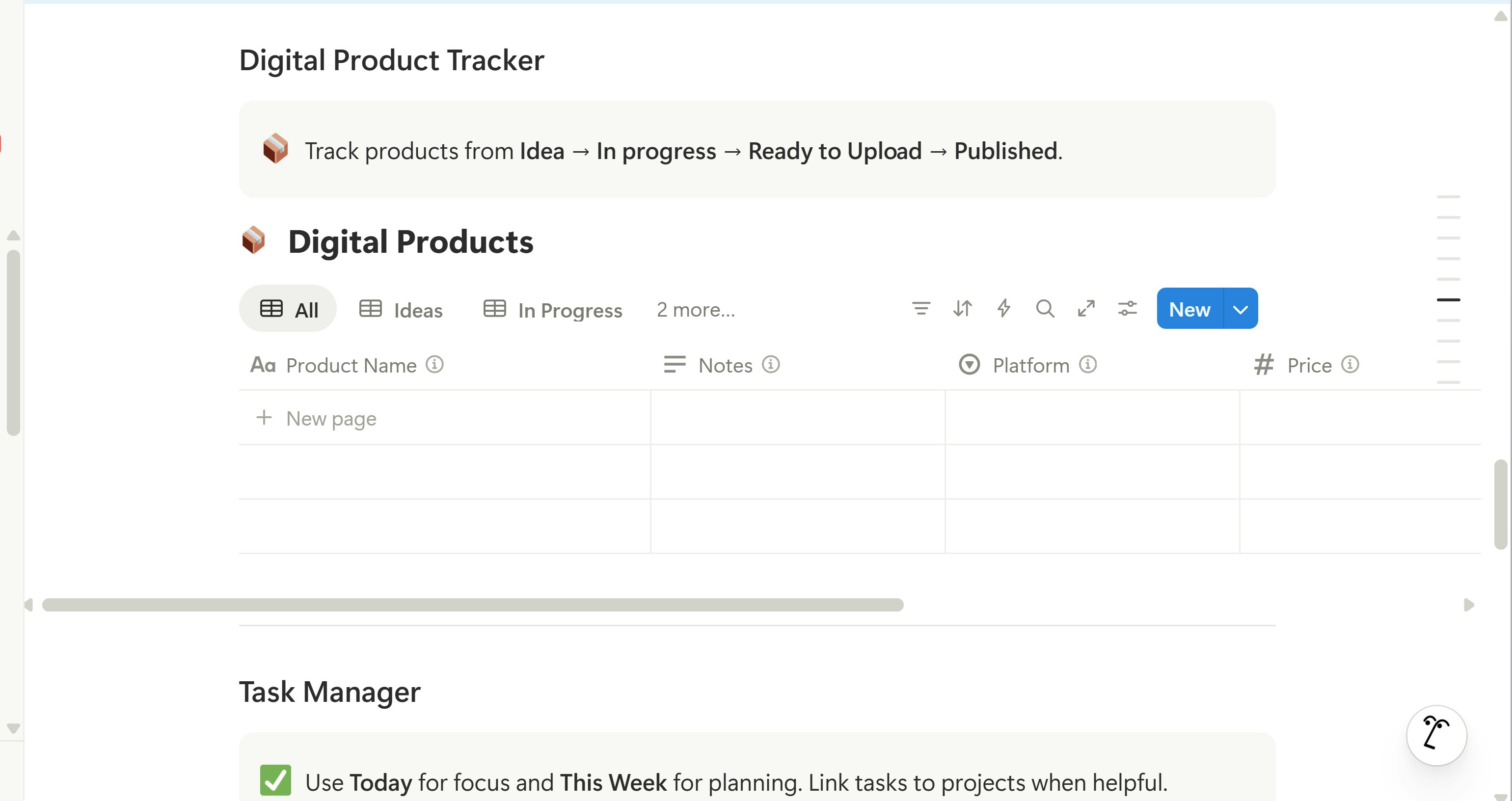 Freelance Workspace Notion Template gallery image