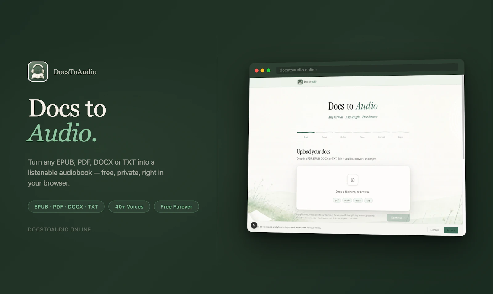 DocsToAudio screenshot 2