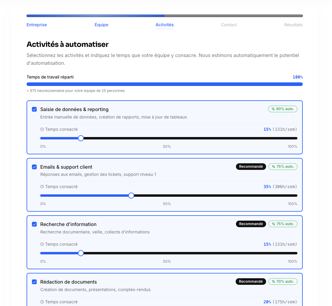 Estimez vos gains IA | Kairia - Screenshot 4 showing product features and functionality