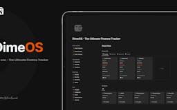 DimeOS - The Ultimate Finance Tracker media 1