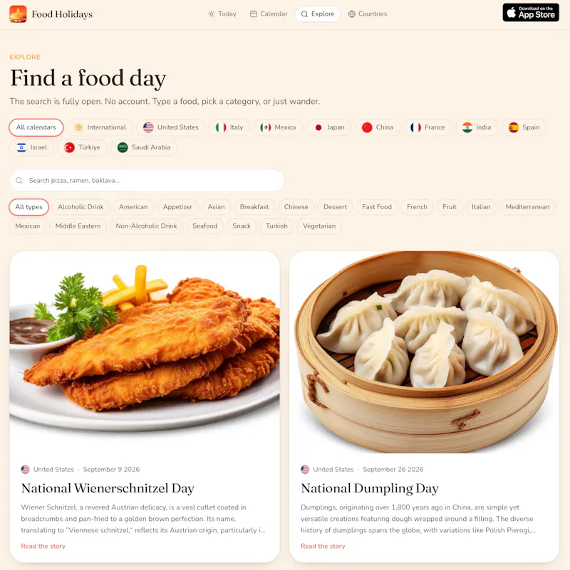 Food Holidays  screenshot 4