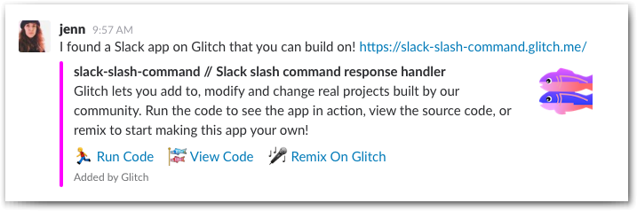 App Unfurls by Slack Image