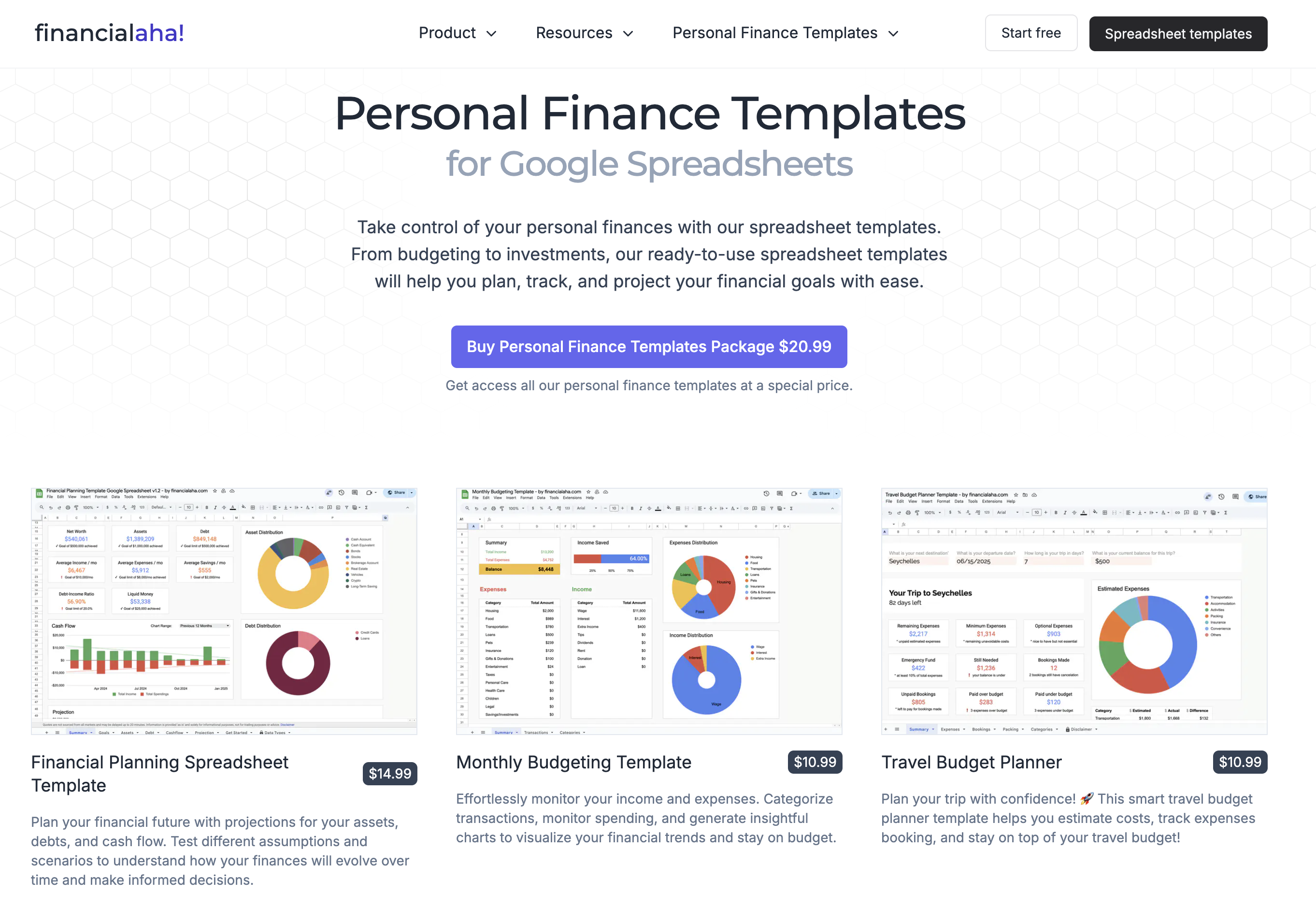 Financialaha Premium Электронные таблицы - Планирование личных финансов и проекция с Google Sheets медиа 1
