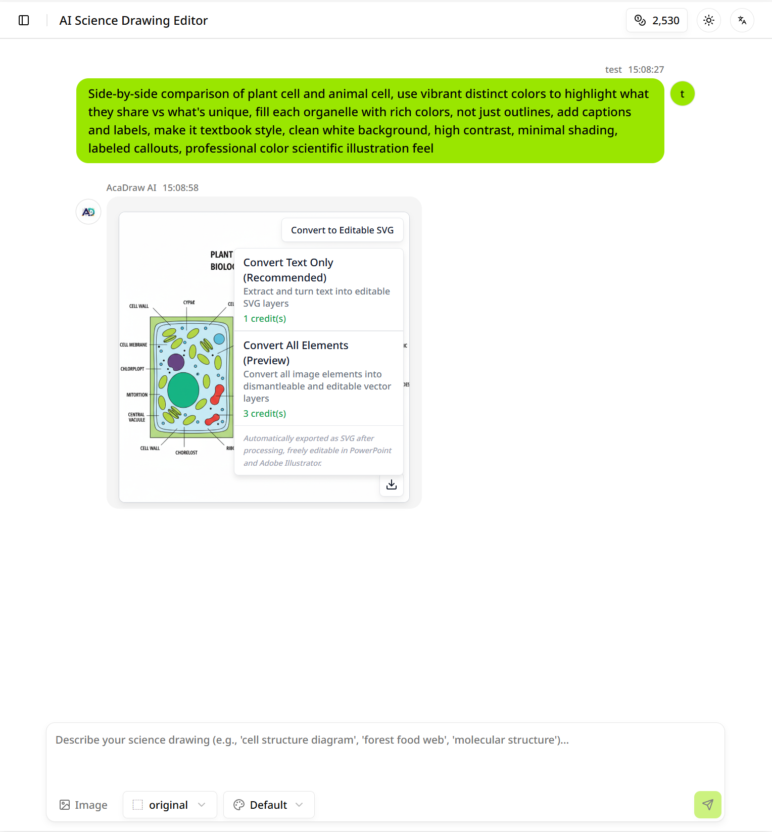 AcaDraw - AI Science Drawing Tool - Screenshot 5 showing product features and functionality