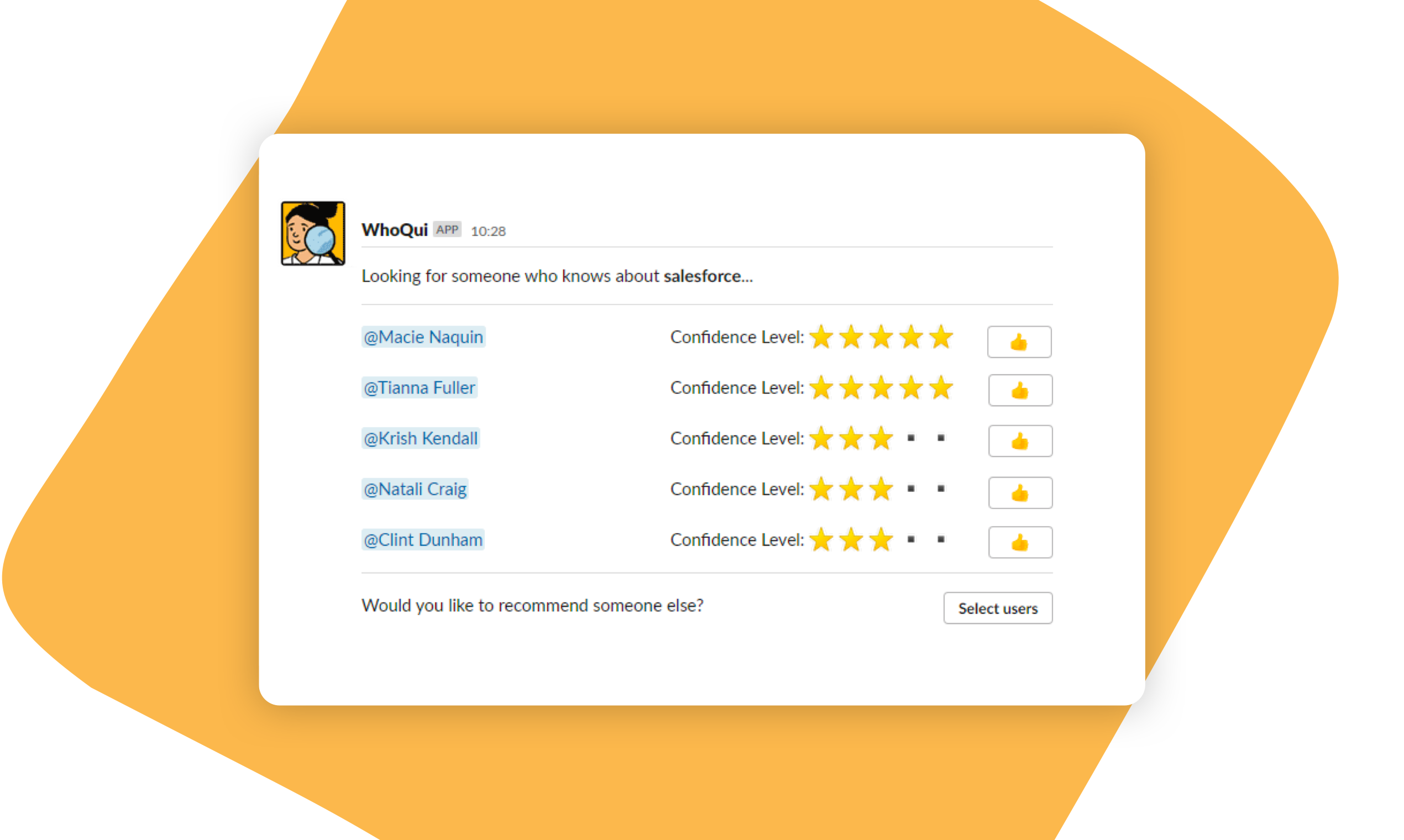 WhoQui for Slack gallery image