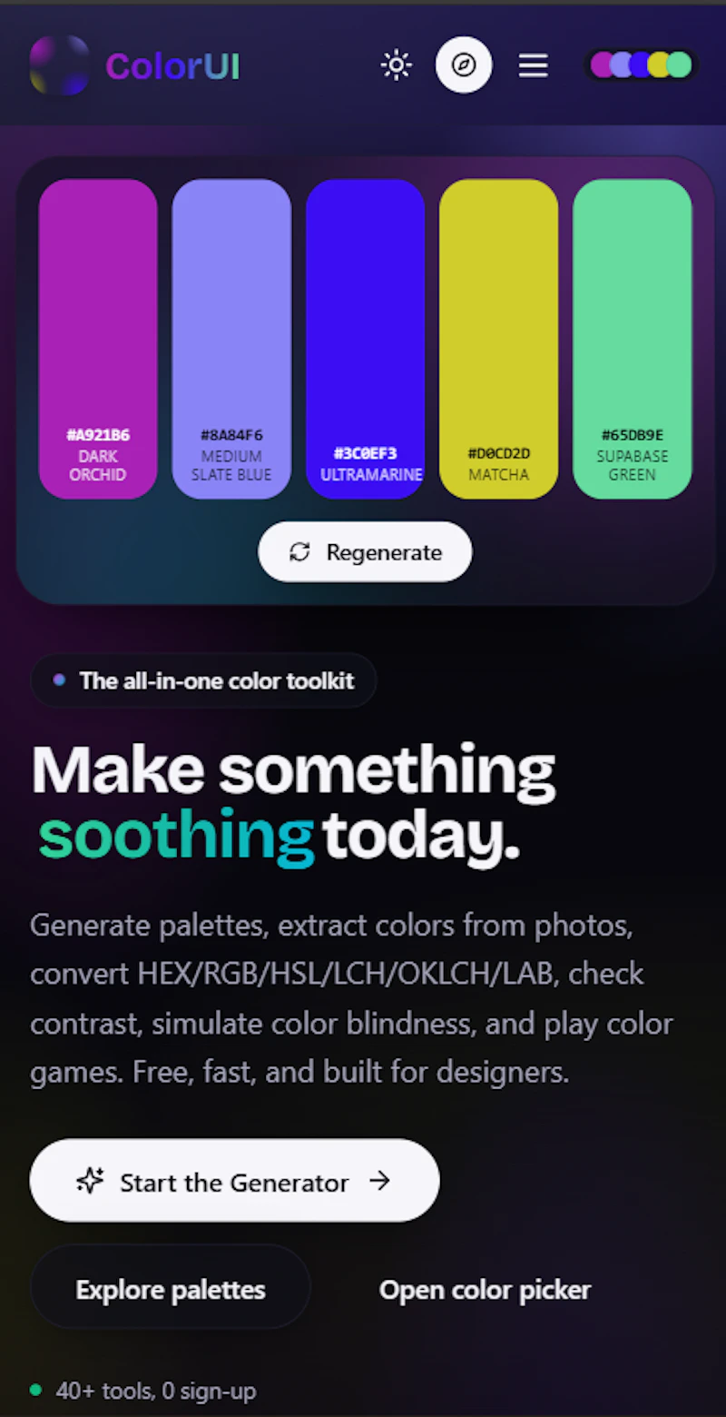 ColorUI screenshot 2
