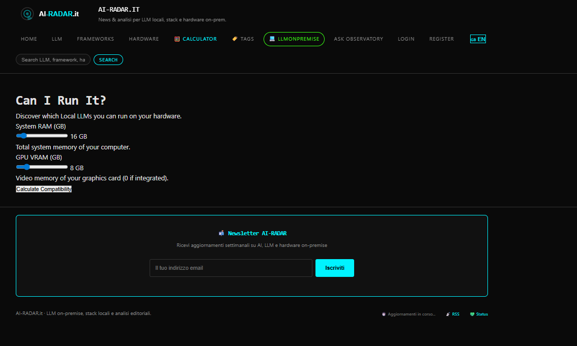 AI-Radar.it Kick Off - Screenshot 2 showing product features and functionality