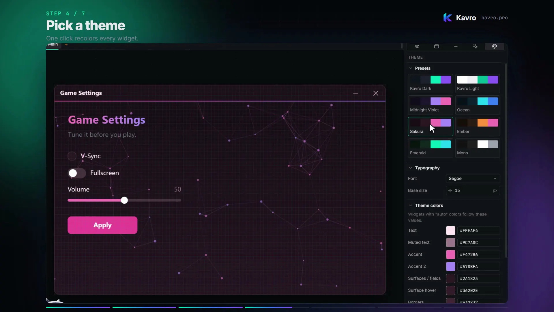 Kavro — Visual Dear ImGui Designer gallery image