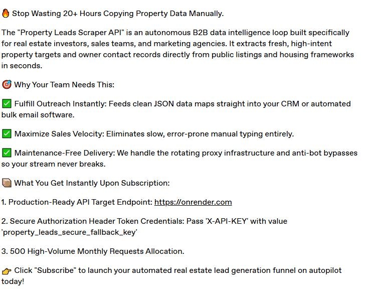 Property Leads Scraper API gallery image