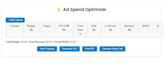 Interactive Ad Spend Optimizer gallery image