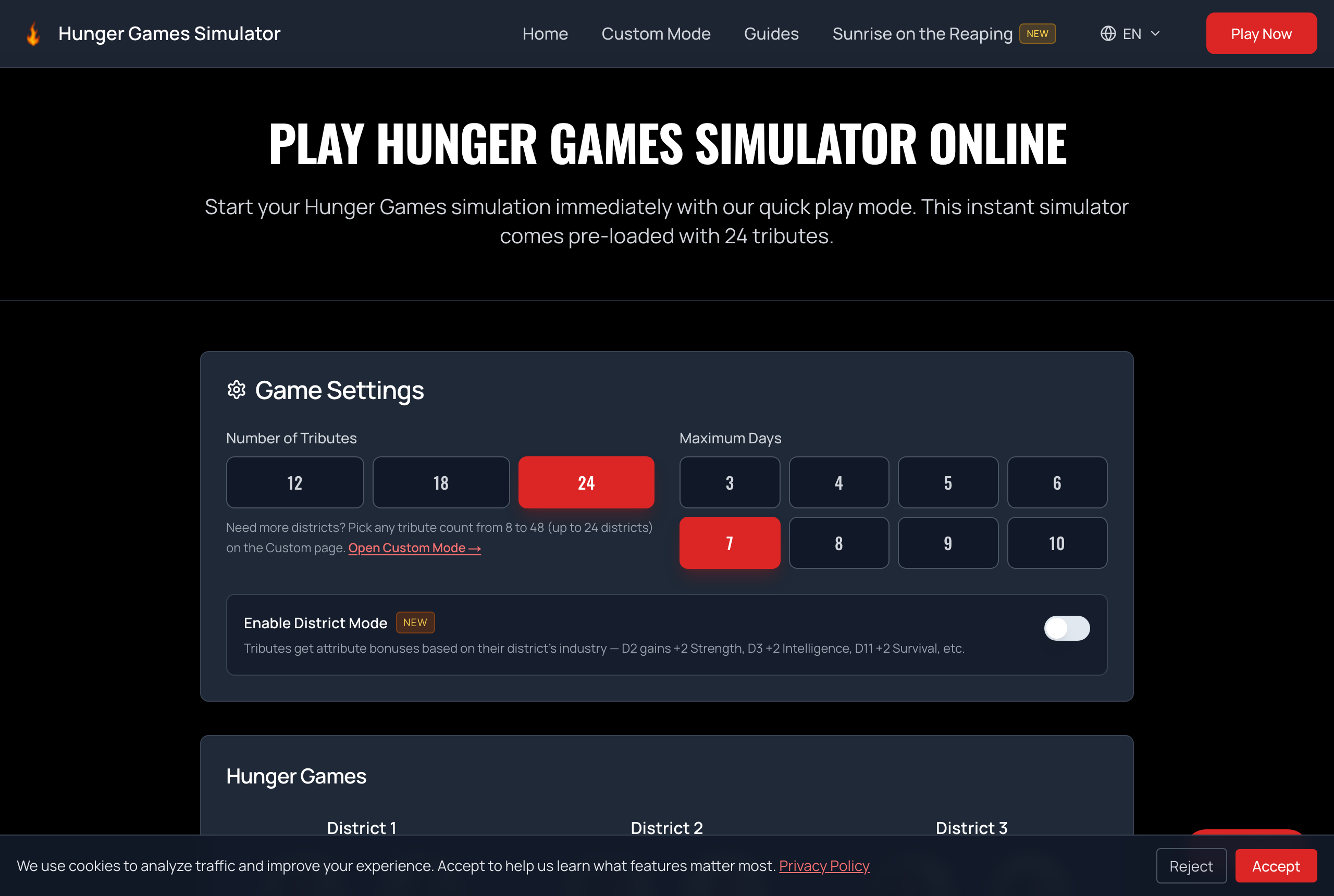 Hunger Games Simulator gallery image