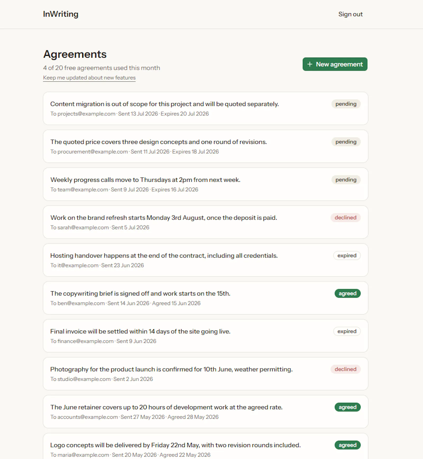 InWriting screenshot 3