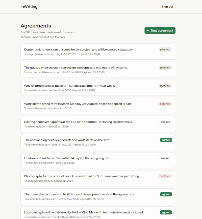InWriting screenshot 3