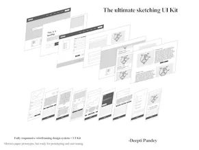 Wireframe/ sketching design system gallery image