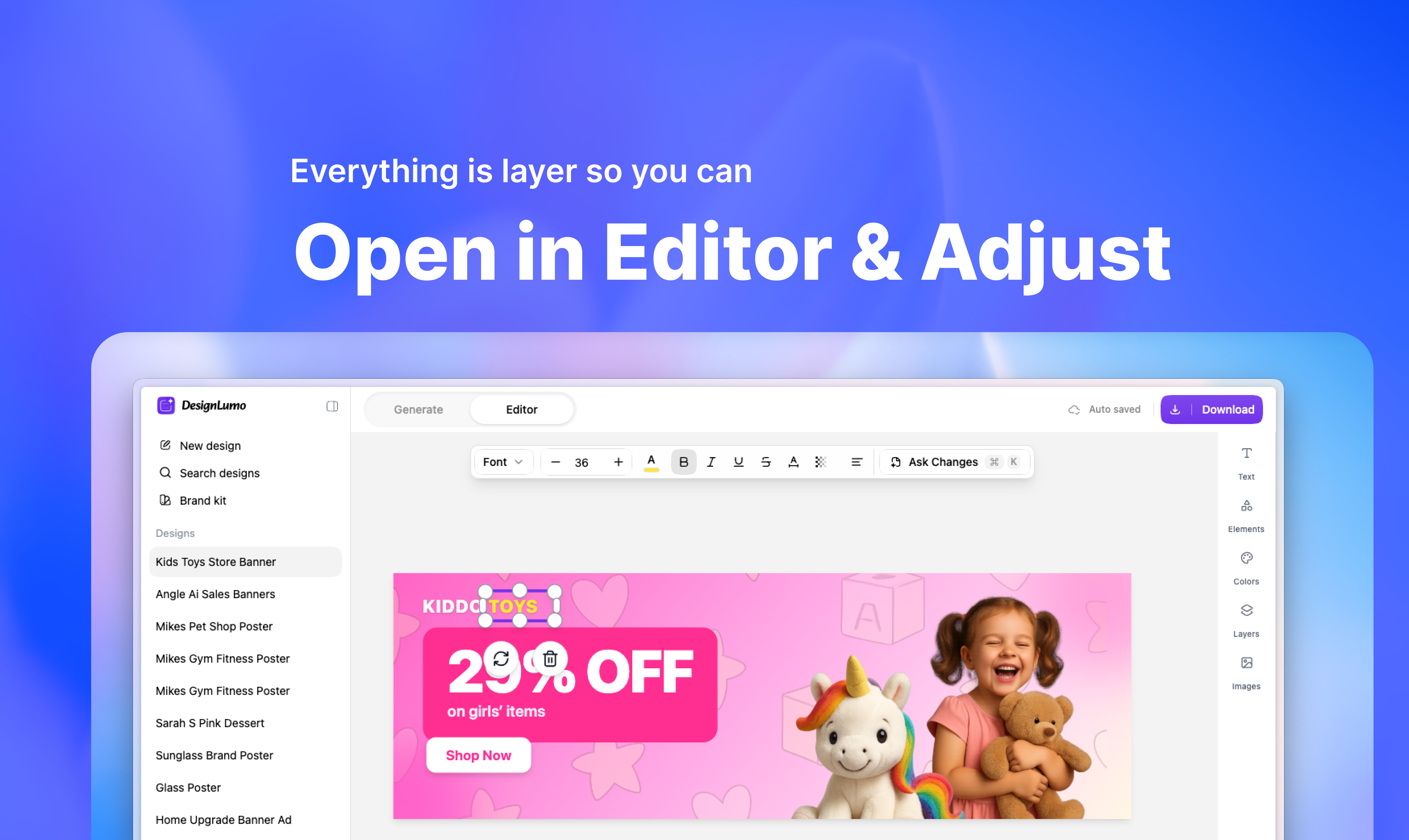 DesignLumo - Screenshot 2 showing product features and functionality