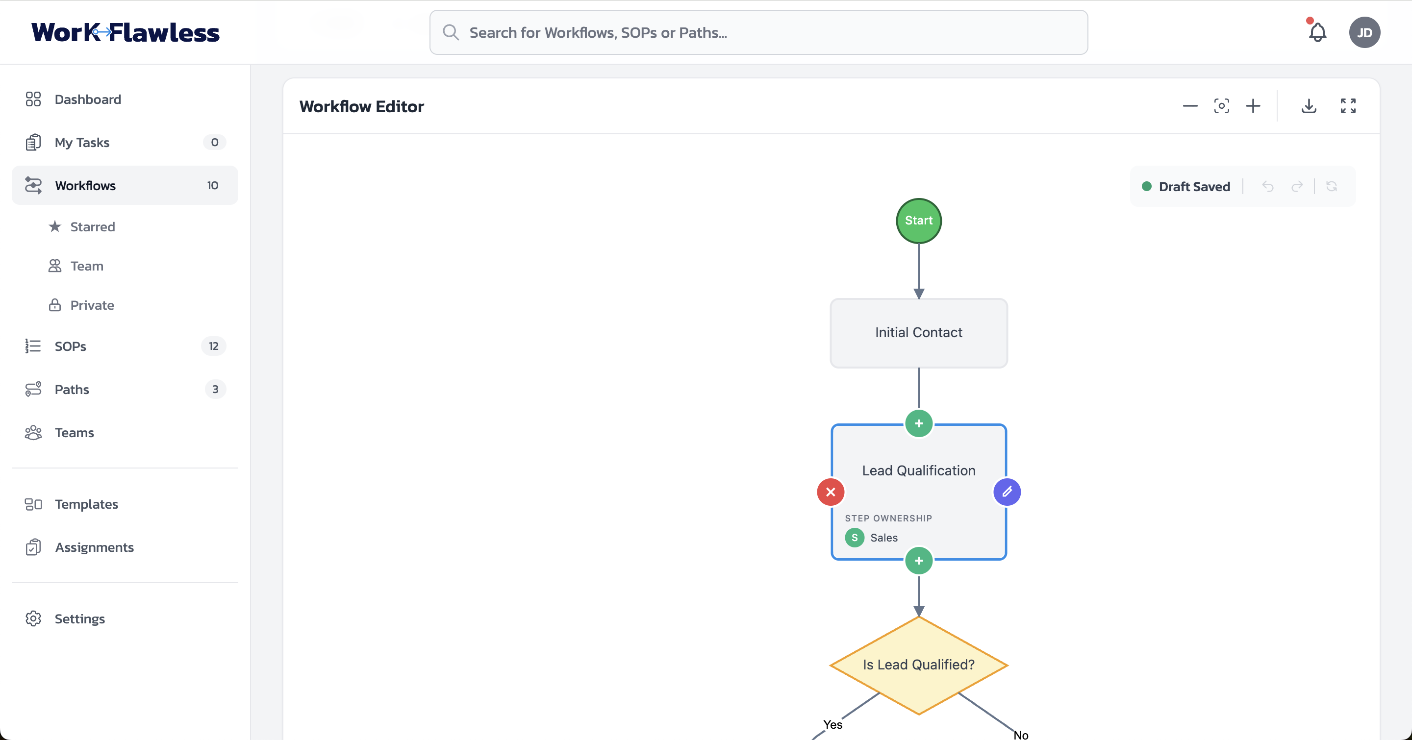 WorkFlawless - Screenshot 3 showing product features and functionality