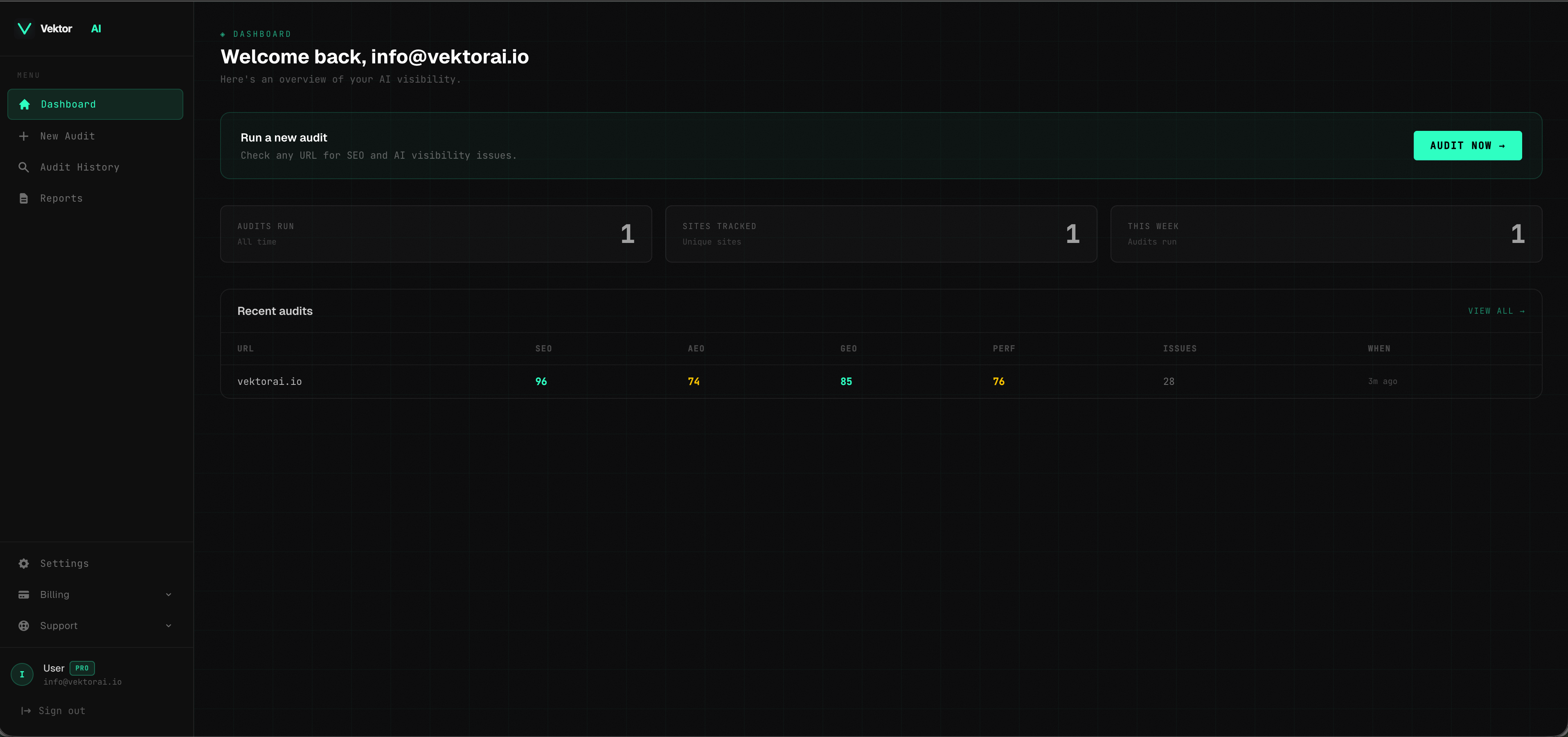 VektorAI — AI Visibility Audit Tool gallery image