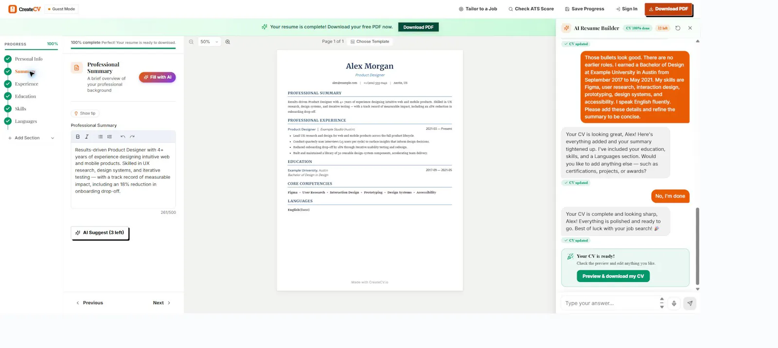 CreateCV.io screenshot 3