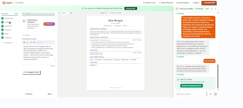 CreateCV.io screenshot 3