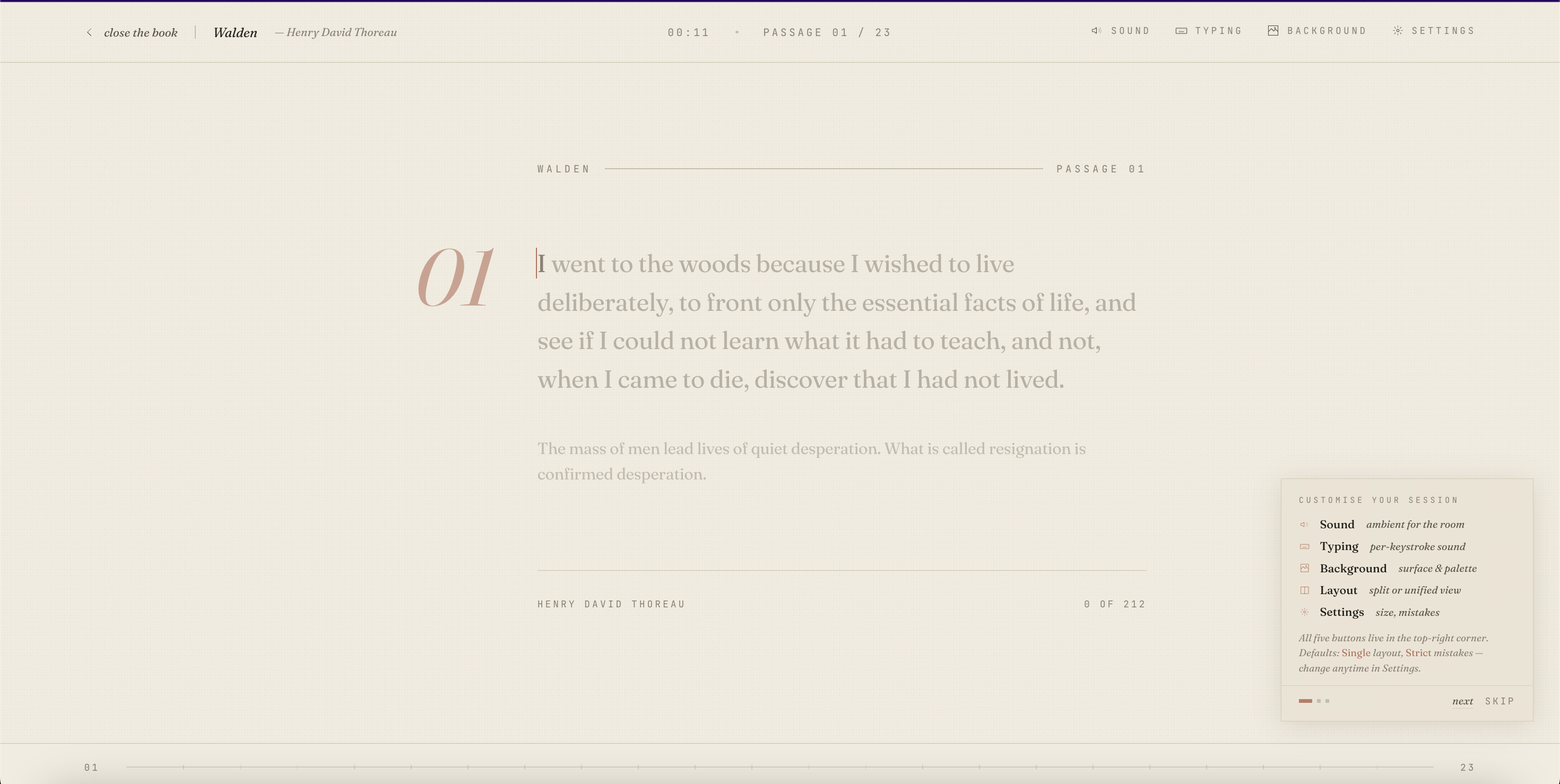 meditype — a quiet reading practice gallery image