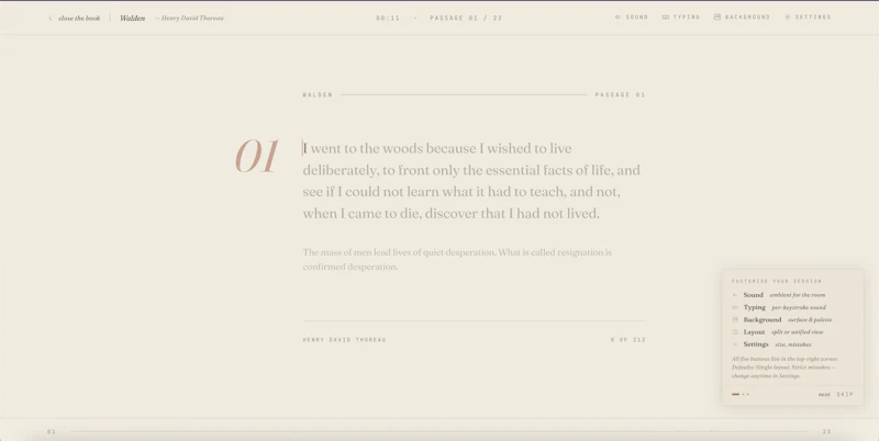 meditype — a quiet reading practice screenshot 3
