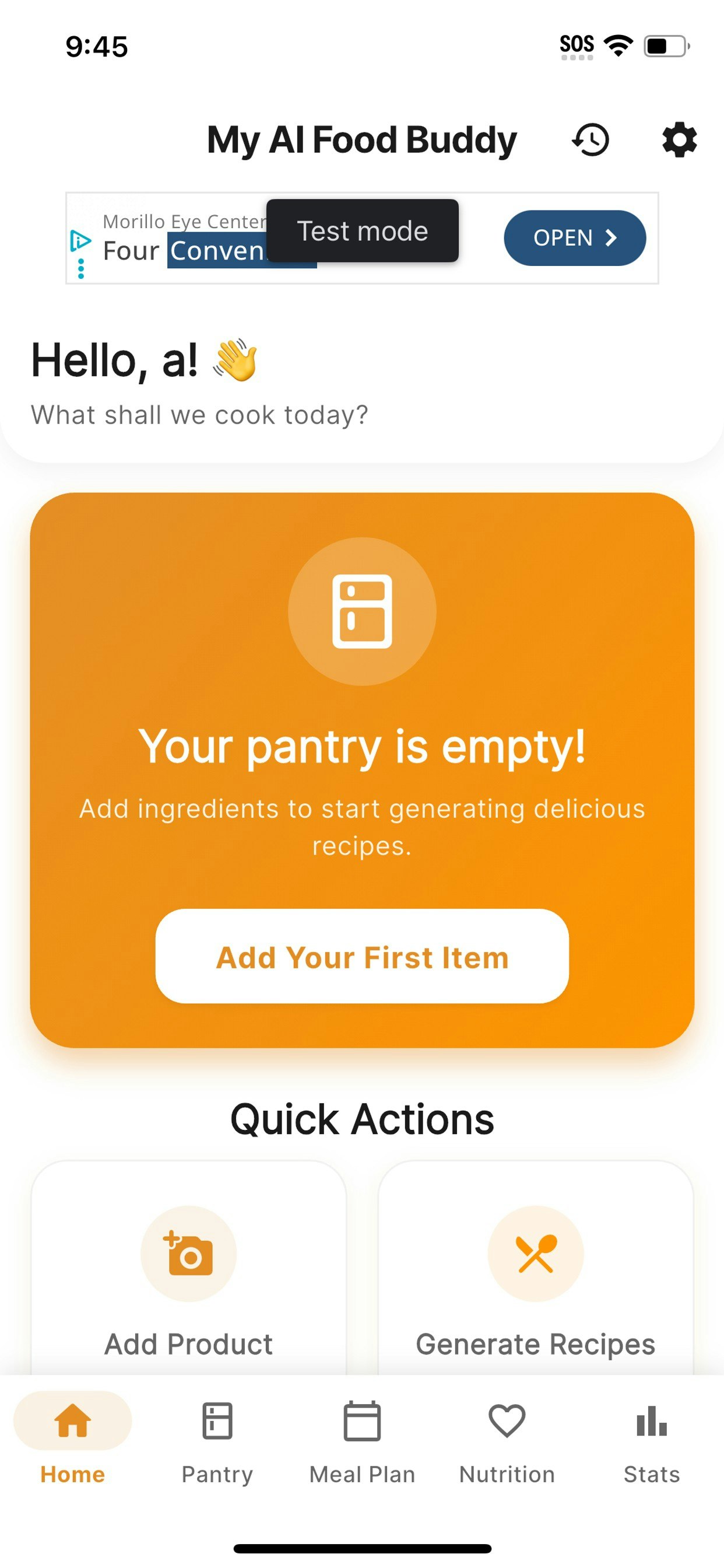 My AI Food Buddy: Cook Smart, Waste Less - Main product screenshot demonstrating key features and user interface