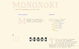 Mononoki Typeface media 1