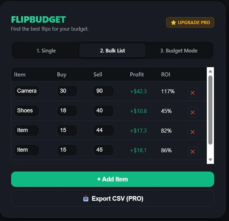 FLIPBUDGET: Resale Calculator screenshot 3