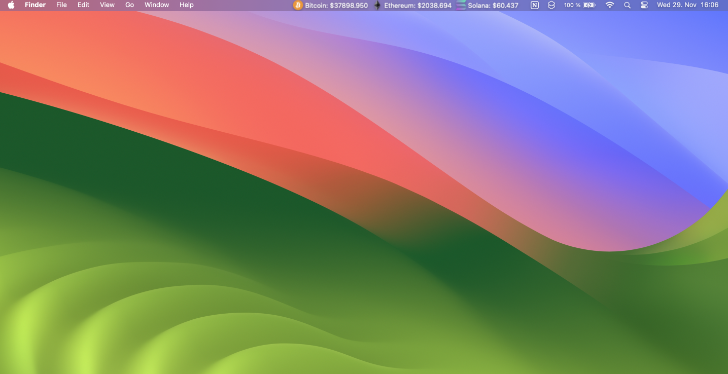 Koin Peek - Aplikasi Bar Menu untuk MacOS media 3